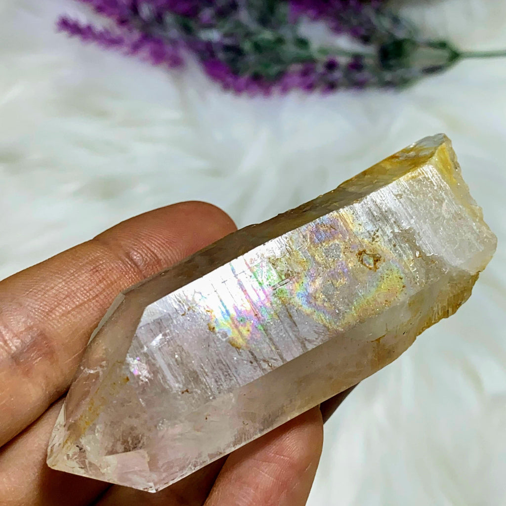 Record Keepers! Rare Rainbow Mayanite Arkansas Quartz Double Terminated & Self Healed Natural Point - Earth Family Crystals