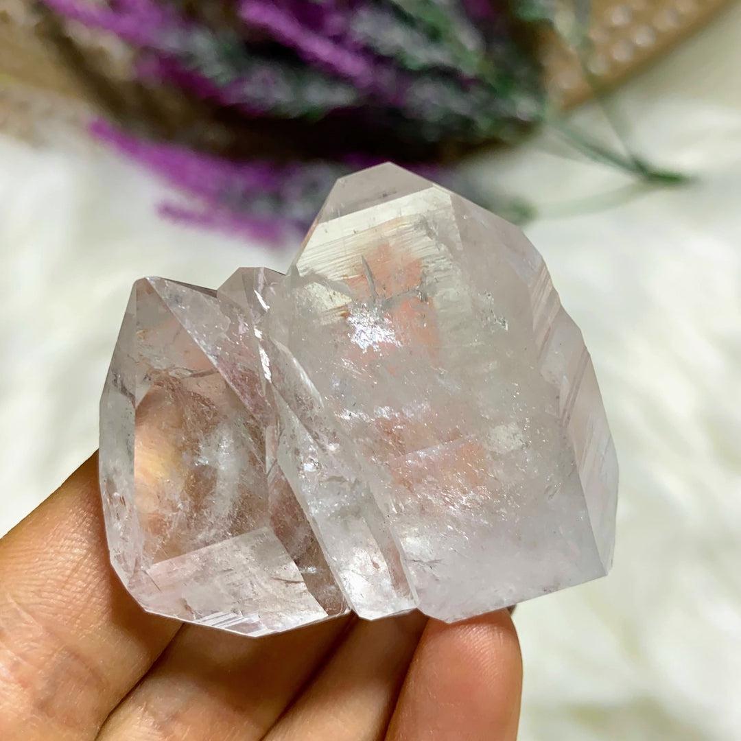 Record Keepers! Brilliant Arkansas Double Terminated Tabular Clear Quartz Natural Specimen - Earth Family Crystals
