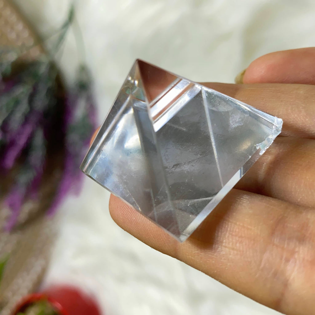 Clear Quartz Small  Pyramid Carving From Brazil *REDUCED - Earth Family Crystals