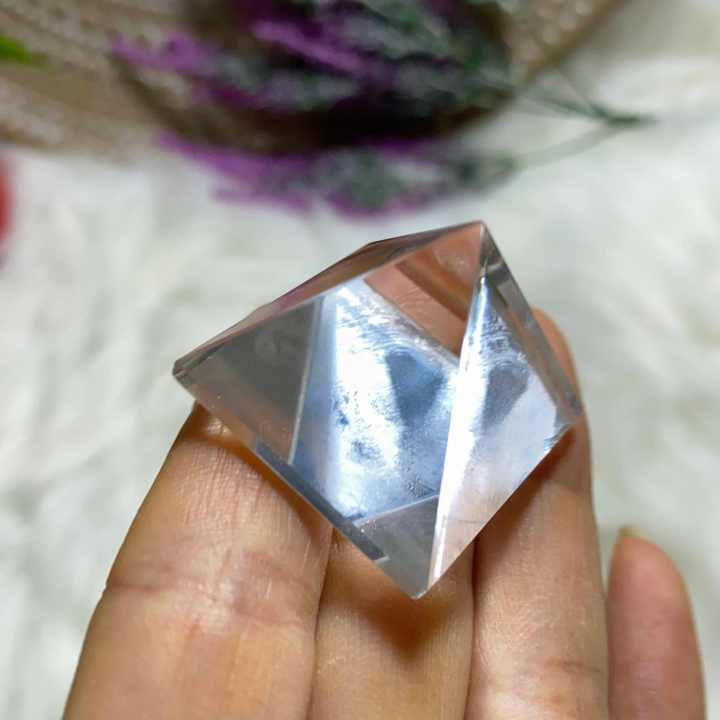 Clear Quartz Small  Pyramid Carving From Brazil *REDUCED - Earth Family Crystals
