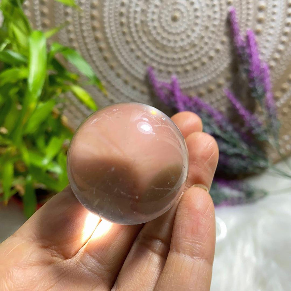 Brilliant Crystal Clear Quartz Sphere Carving from Brazil - Earth Family Crystals