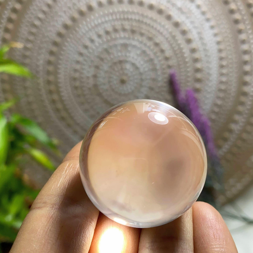 AA Grade Crystal Clear Quartz Sphere Carving from Brazil - Earth Family Crystals