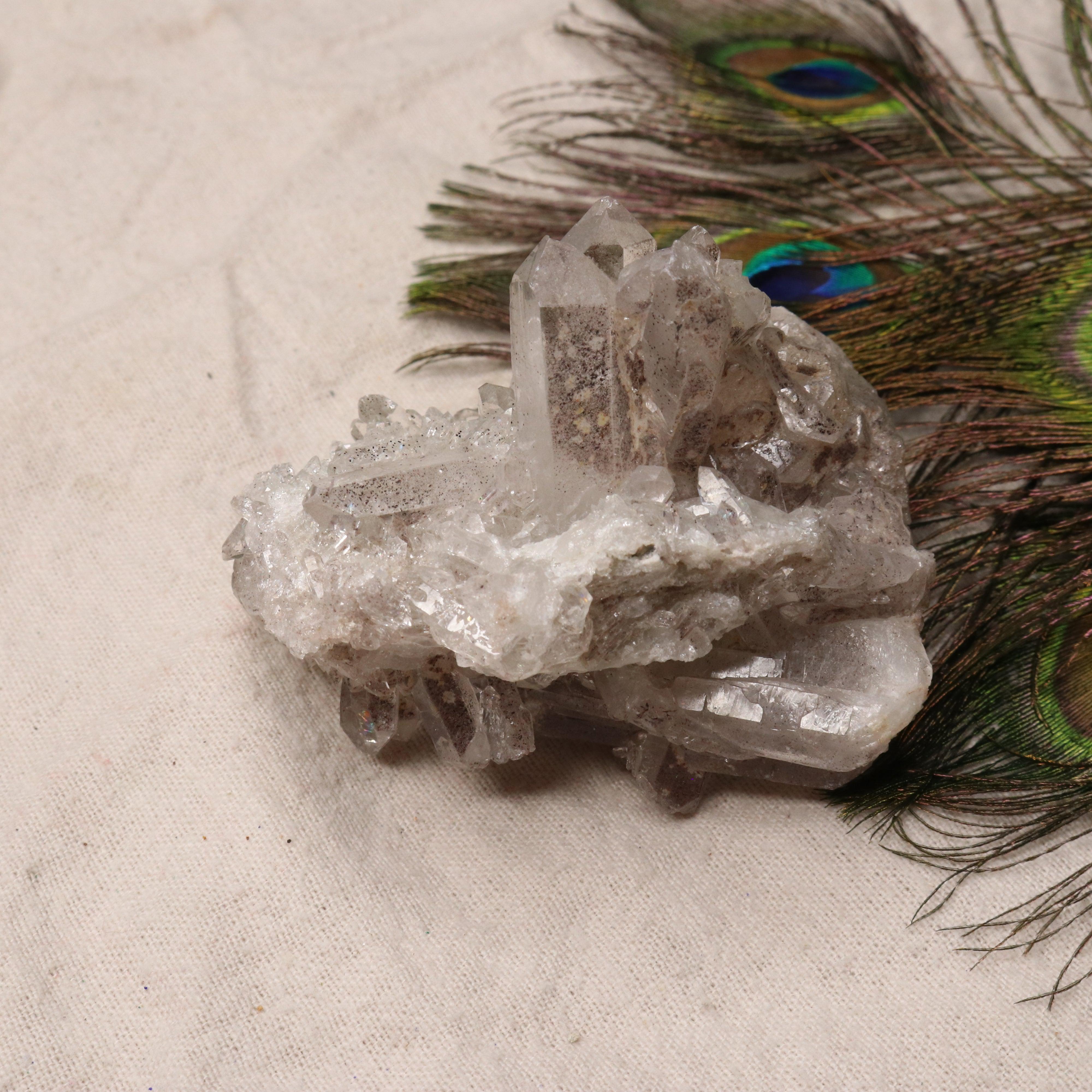 Grade A Lithium Quartz Cluster Self Healed from Brazil~ Super Gemmy Specimen - Earth Family Crystals