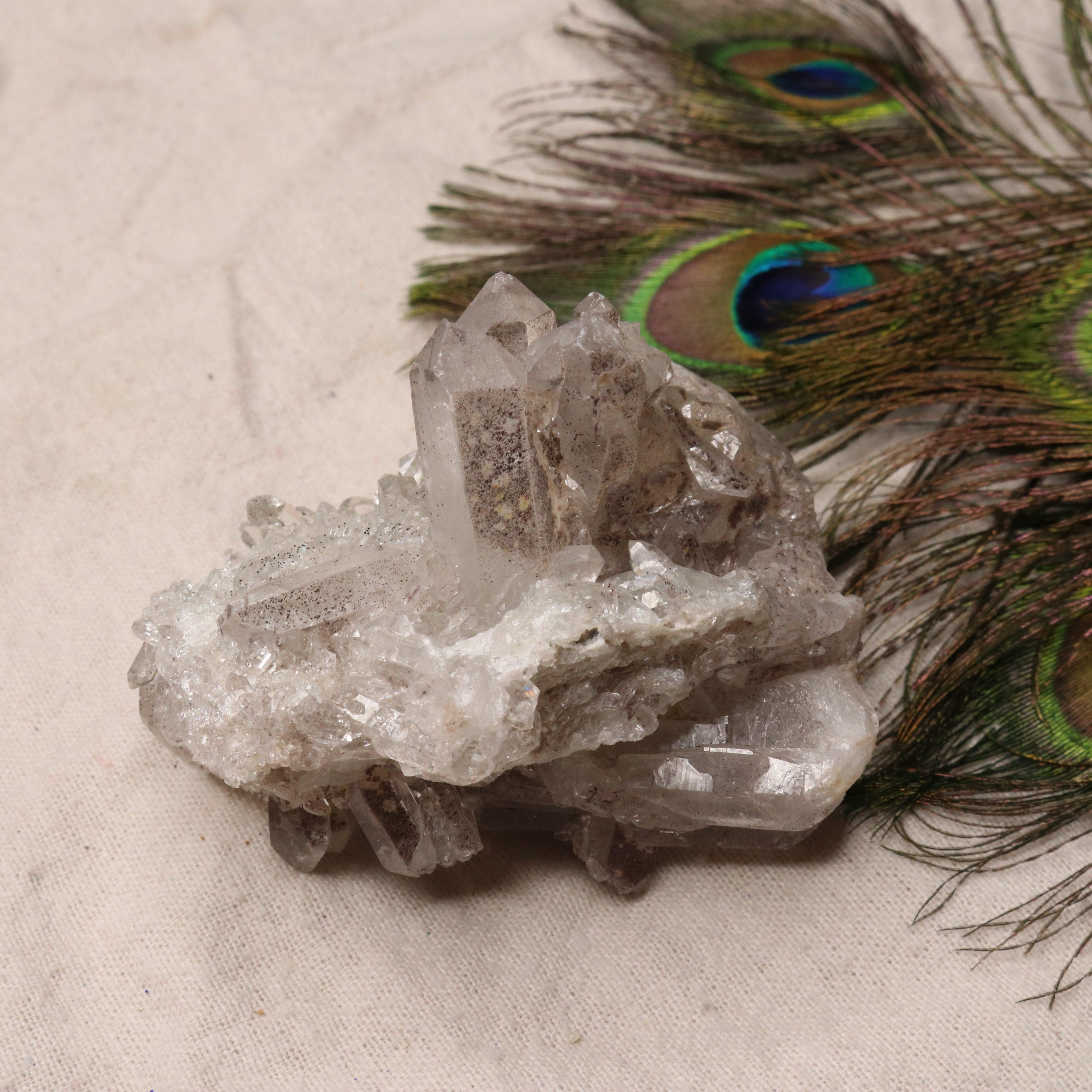 Grade A Lithium Quartz Cluster Self Healed from Brazil~ Super Gemmy Specimen - Earth Family Crystals