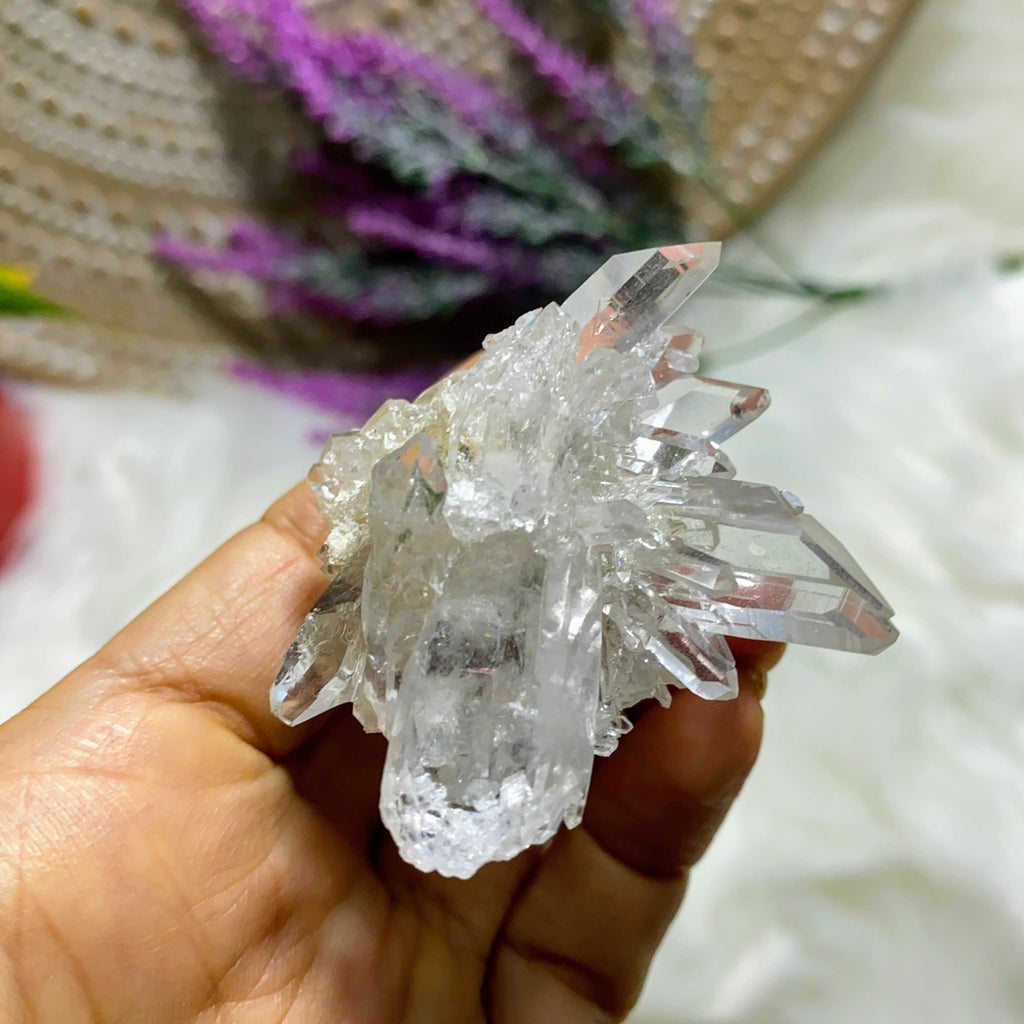 Brilliant Arkansas Clear Quartz Natural Cluster Specimen - Earth Family Crystals