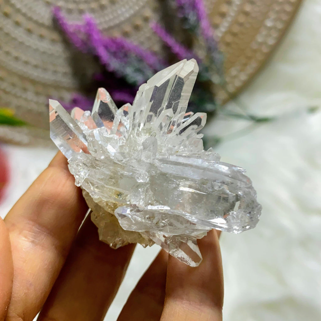 Brilliant Arkansas Clear Quartz Natural Cluster Specimen - Earth Family Crystals