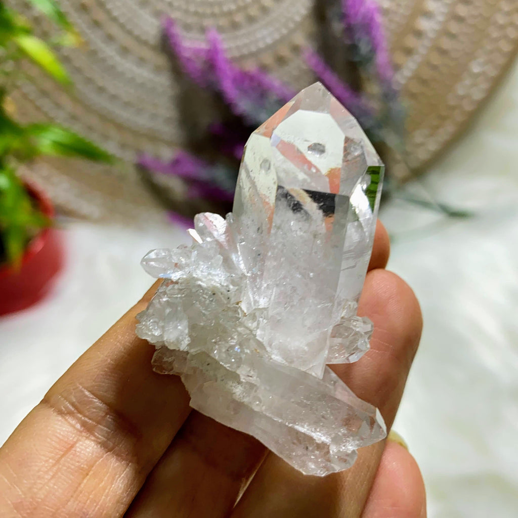Record Keeepers & Self Healed  Arkansas Clear Quartz Natural Cluster - Earth Family Crystals