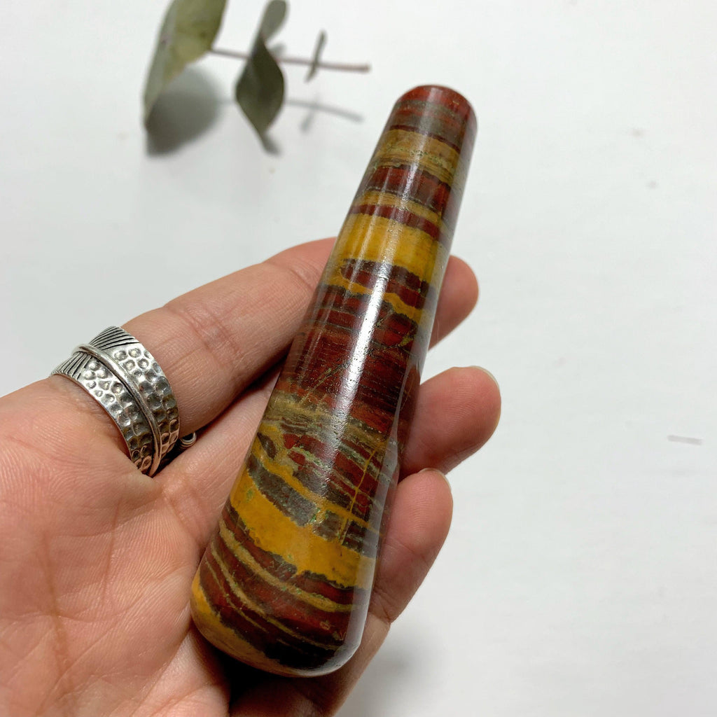 Red Stripped Zebra Jasper Wand From India #3 - Earth Family Crystals
