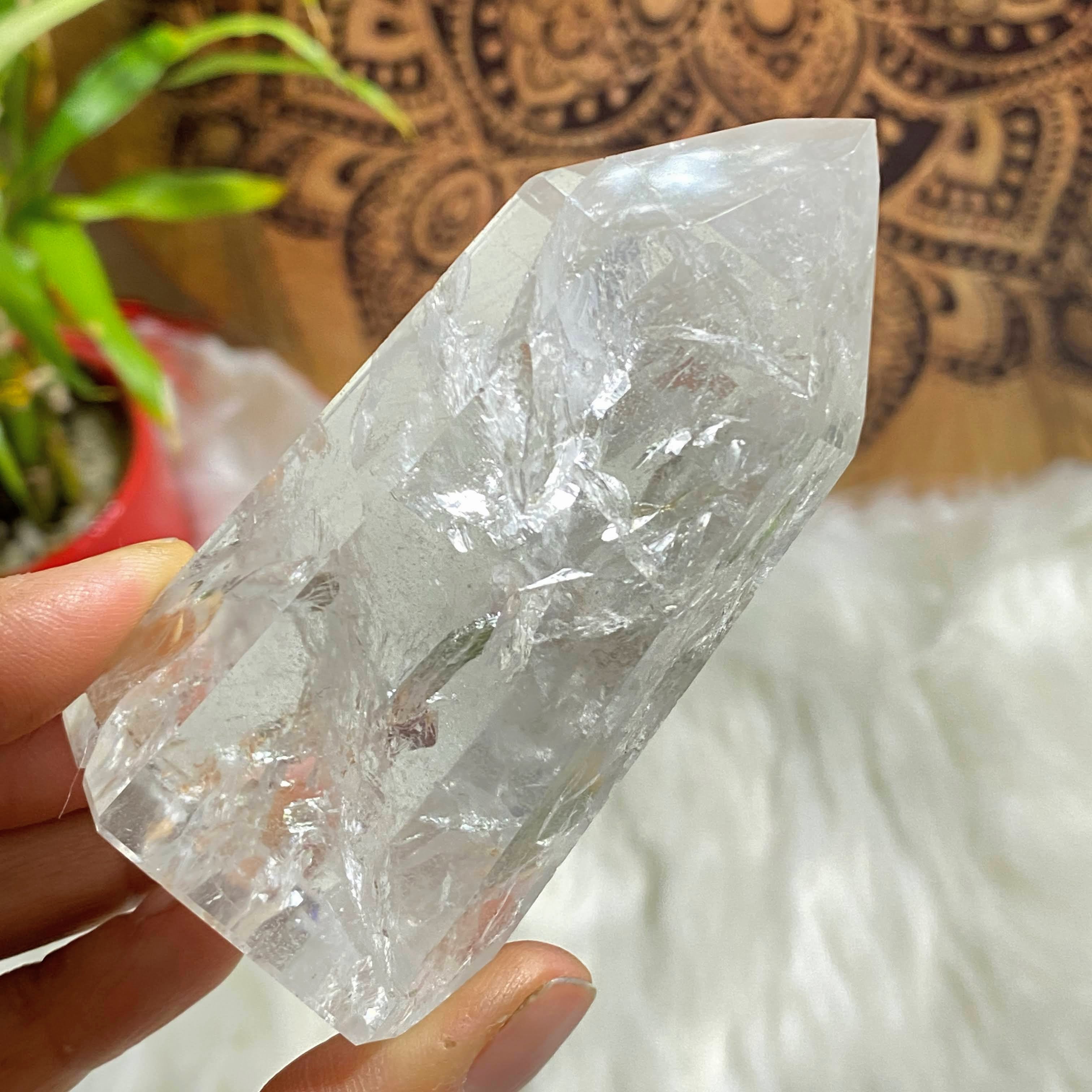 Lovely Brazilian Clear Quartz Standing Display Tower #4 - Earth Family Crystals