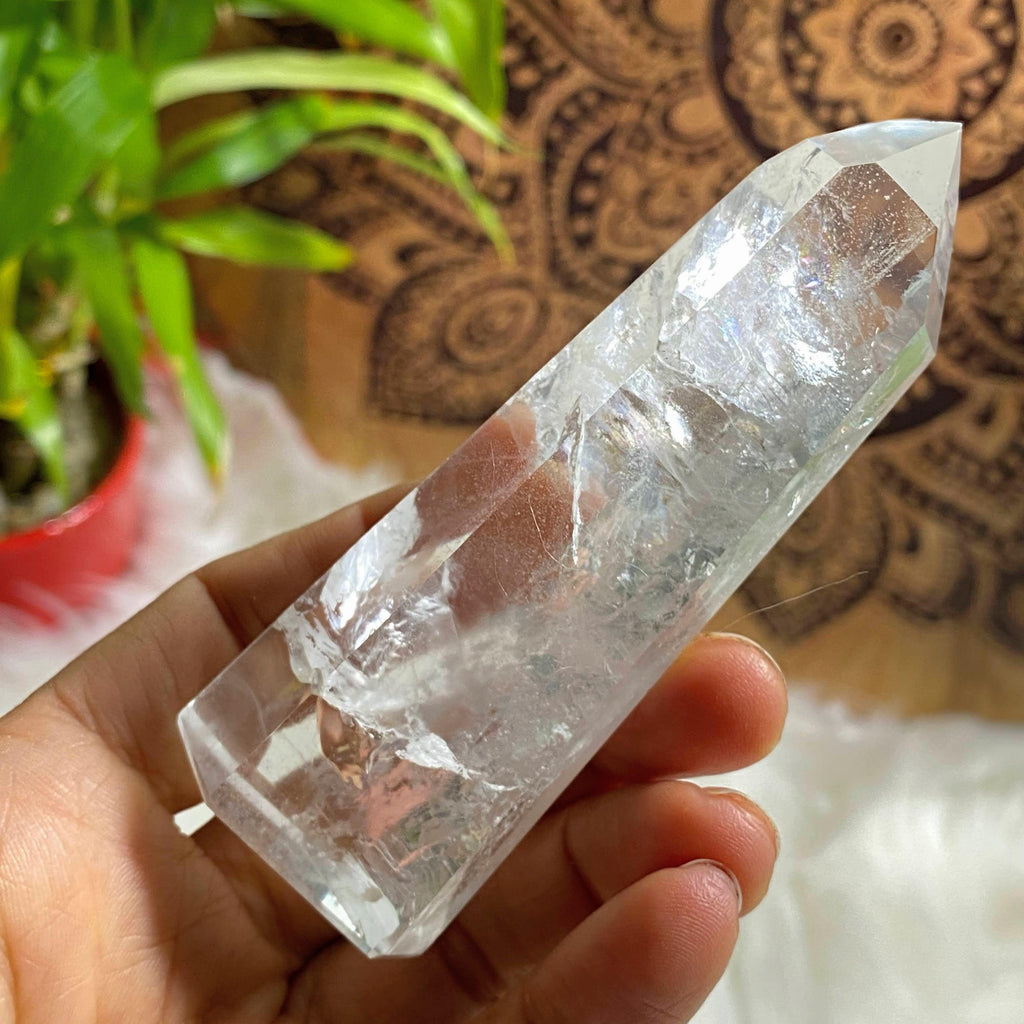 Skinny Brazilian Clear Quartz Standing Display Tower #1 - Earth Family Crystals