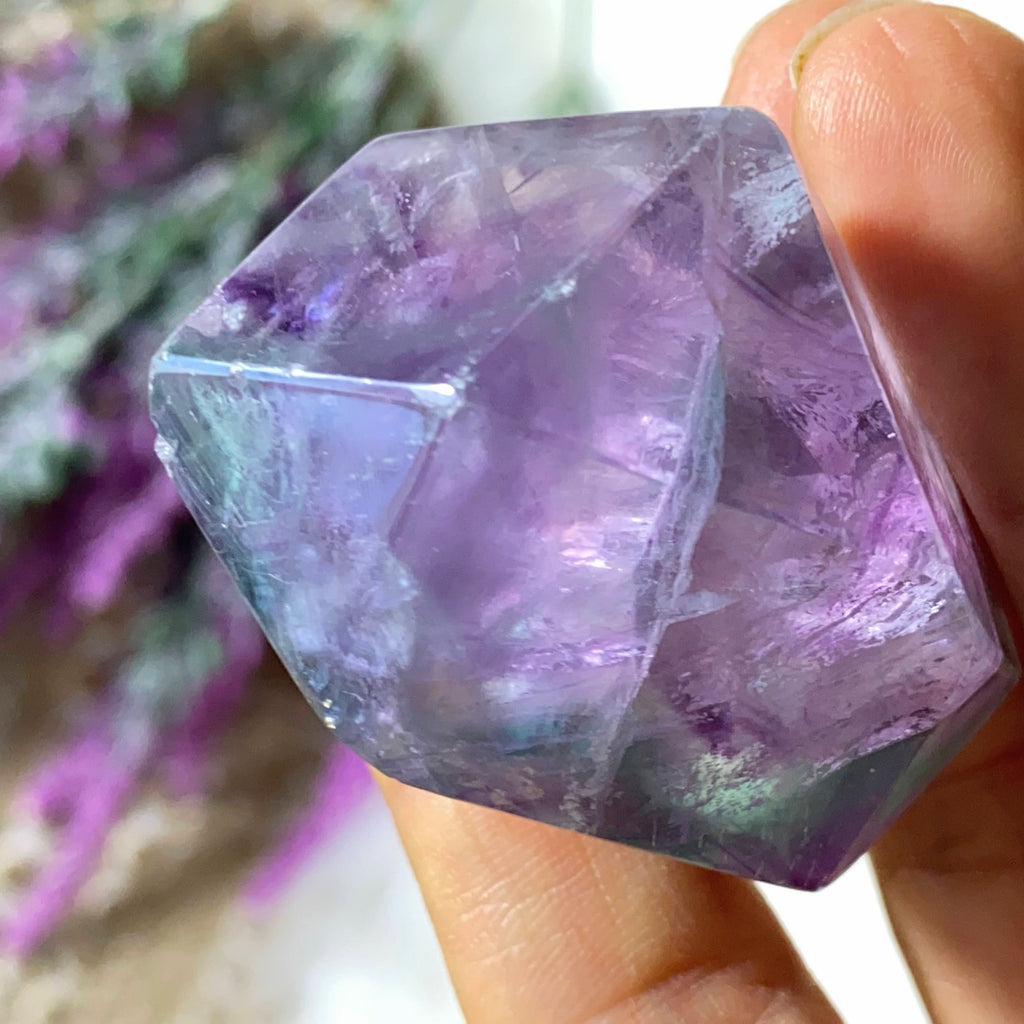 Reserved For Sandy Beautiful Rainbow Fluorite Free Form Polished Specimen *REDUCED* - Earth Family Crystals