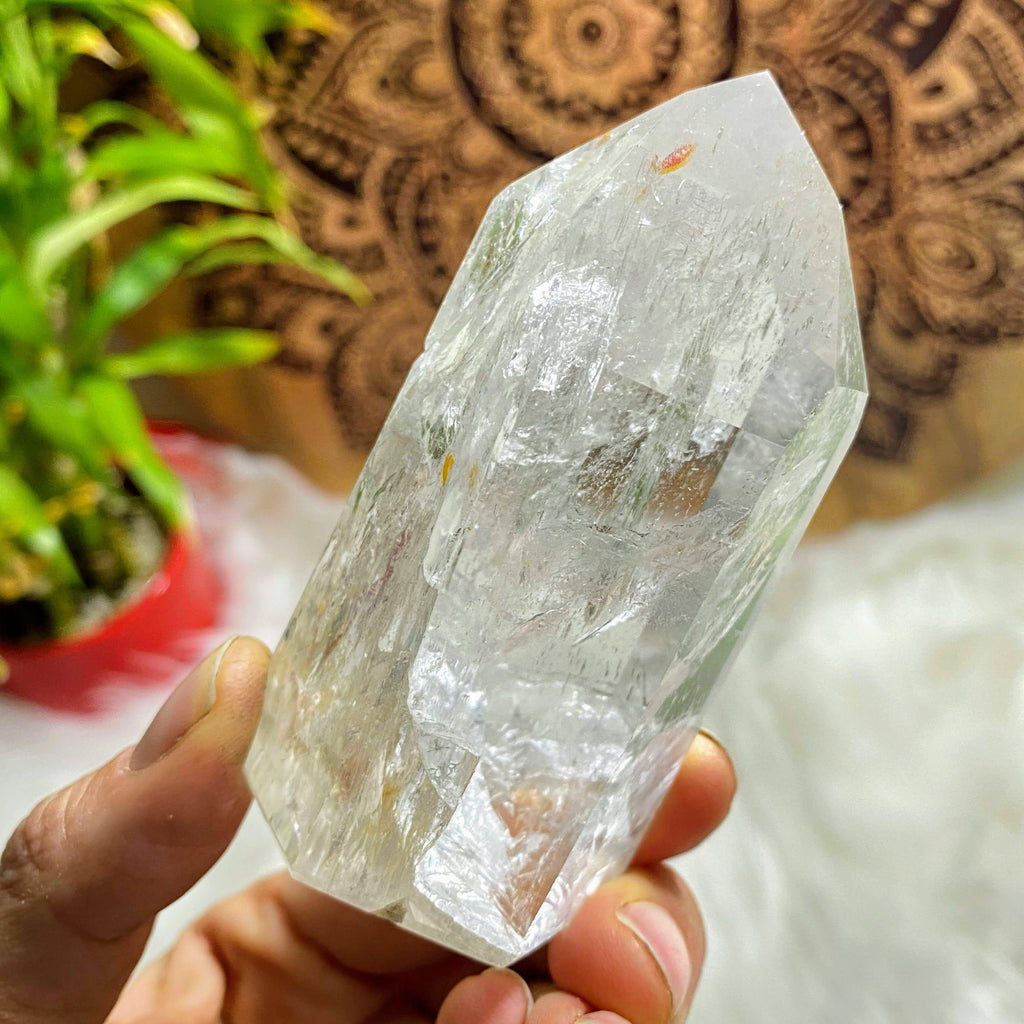 Chunky Brazilian Clear Quartz Standing Display Tower - Earth Family Crystals