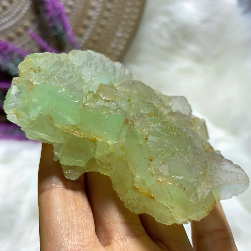 Brilliant Green Fluorite Chunky Natural Specimen - Earth Family Crystals