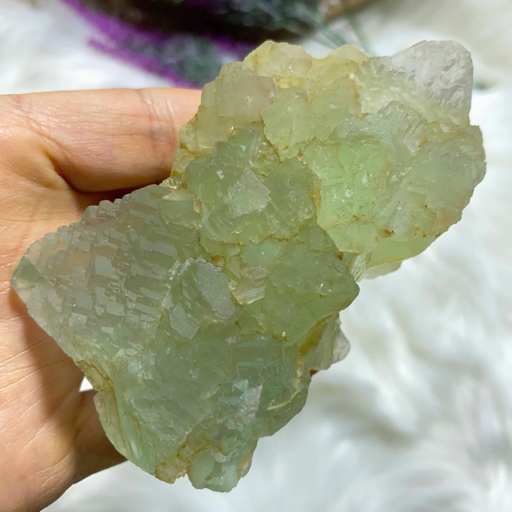 Brilliant Green Fluorite Chunky Natural Specimen - Earth Family Crystals