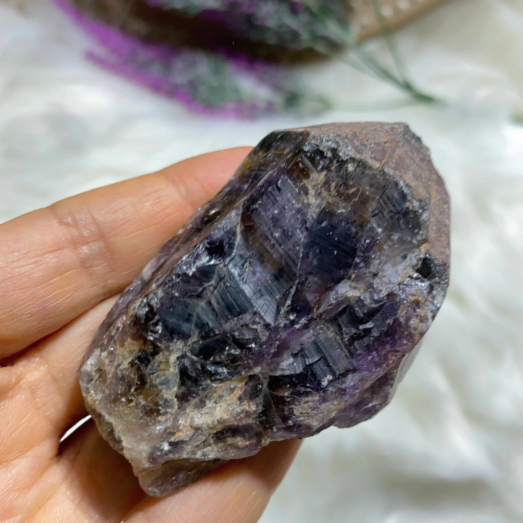 Gorgeous Terminated Red Point! Auralite-23 Deep Purple Natural Specimen ~Locality Ontario, Canada #3 - Earth Family Crystals