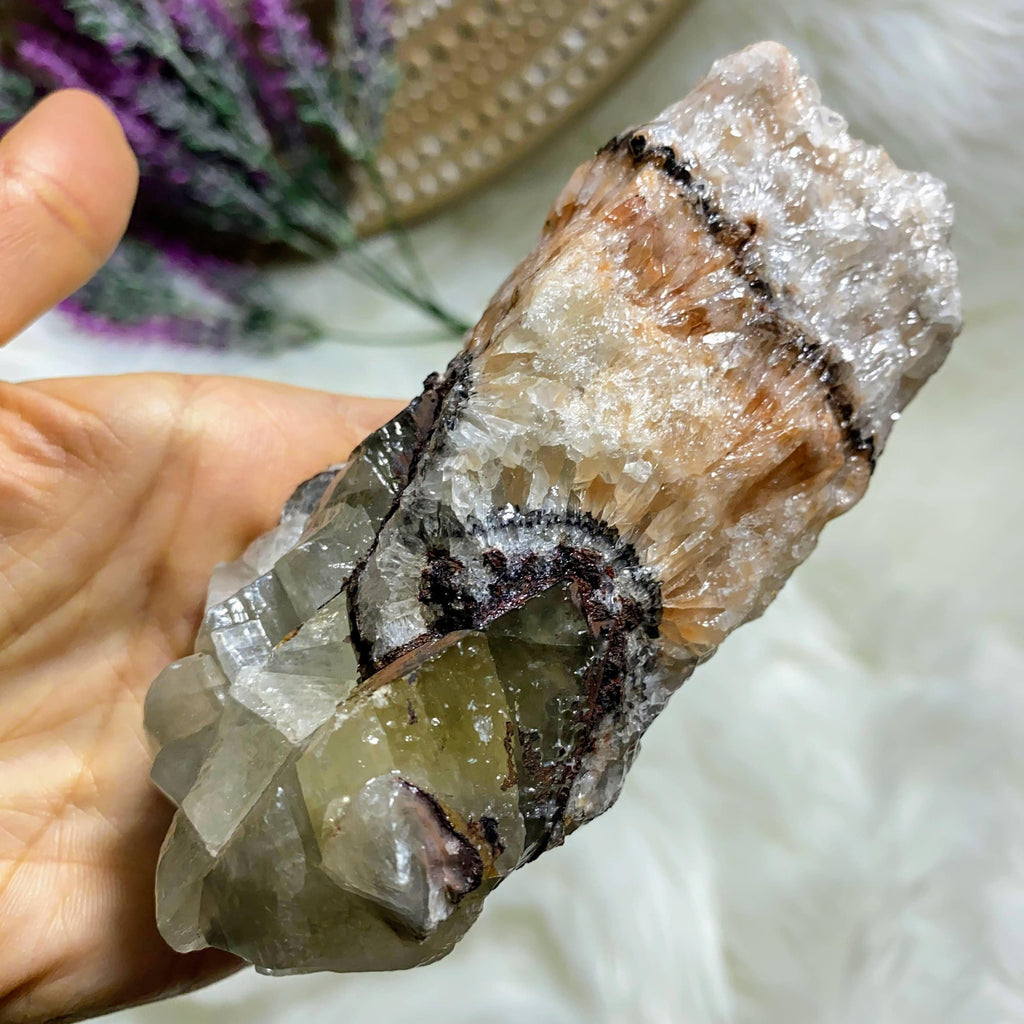 Multi Colored Natural Chunky Calcite Specimen From Mexico - Earth Family Crystals