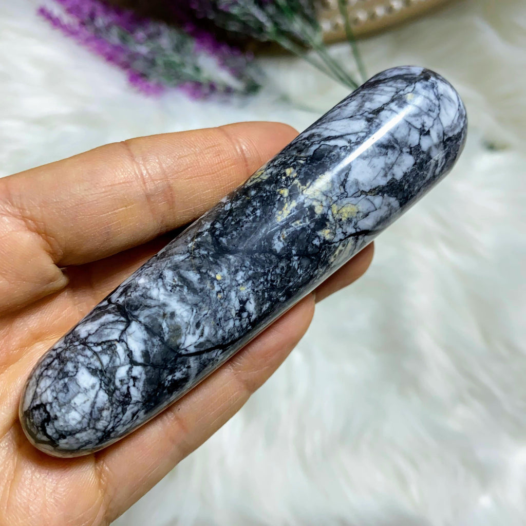 Stunning Pinolite Display Wand Carving (Locale: Canadian Mountains) - Earth Family Crystals