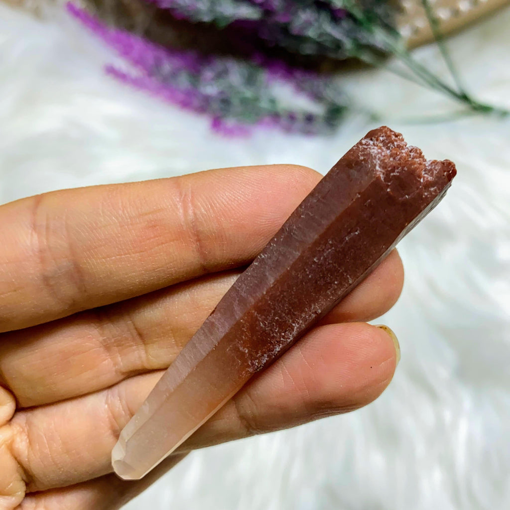 Reserved for Sandy Rare Self Healed Deep Red Hematoid Quartz Point From Madagascar - Earth Family Crystals