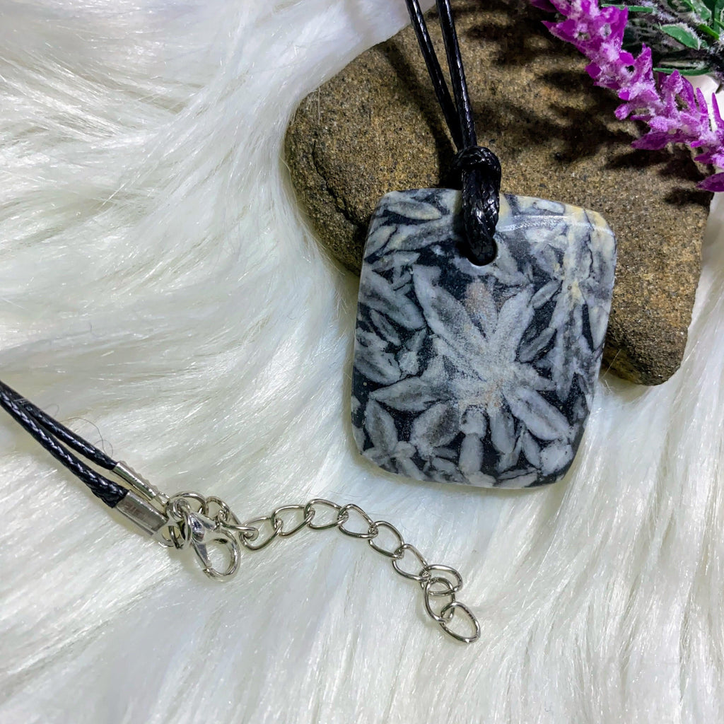 NEW FIND! Picturesque Pinolite Necklace on Adjustable cord (Locale: Canadian Mountains) #8 - Earth Family Crystals