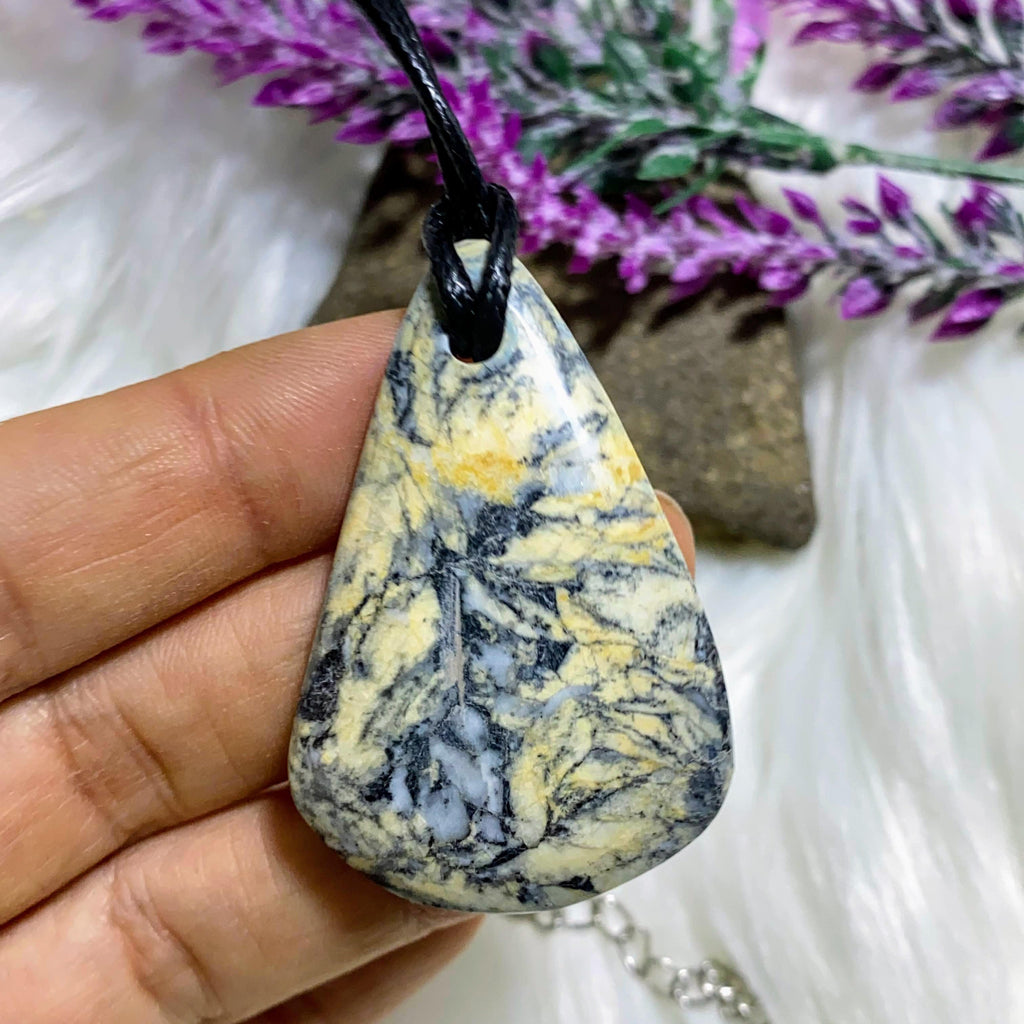 NEW FIND! Picturesque Pinolite Necklace on Adjustable cord (Locale: Canadian Mountains) #1 - Earth Family Crystals