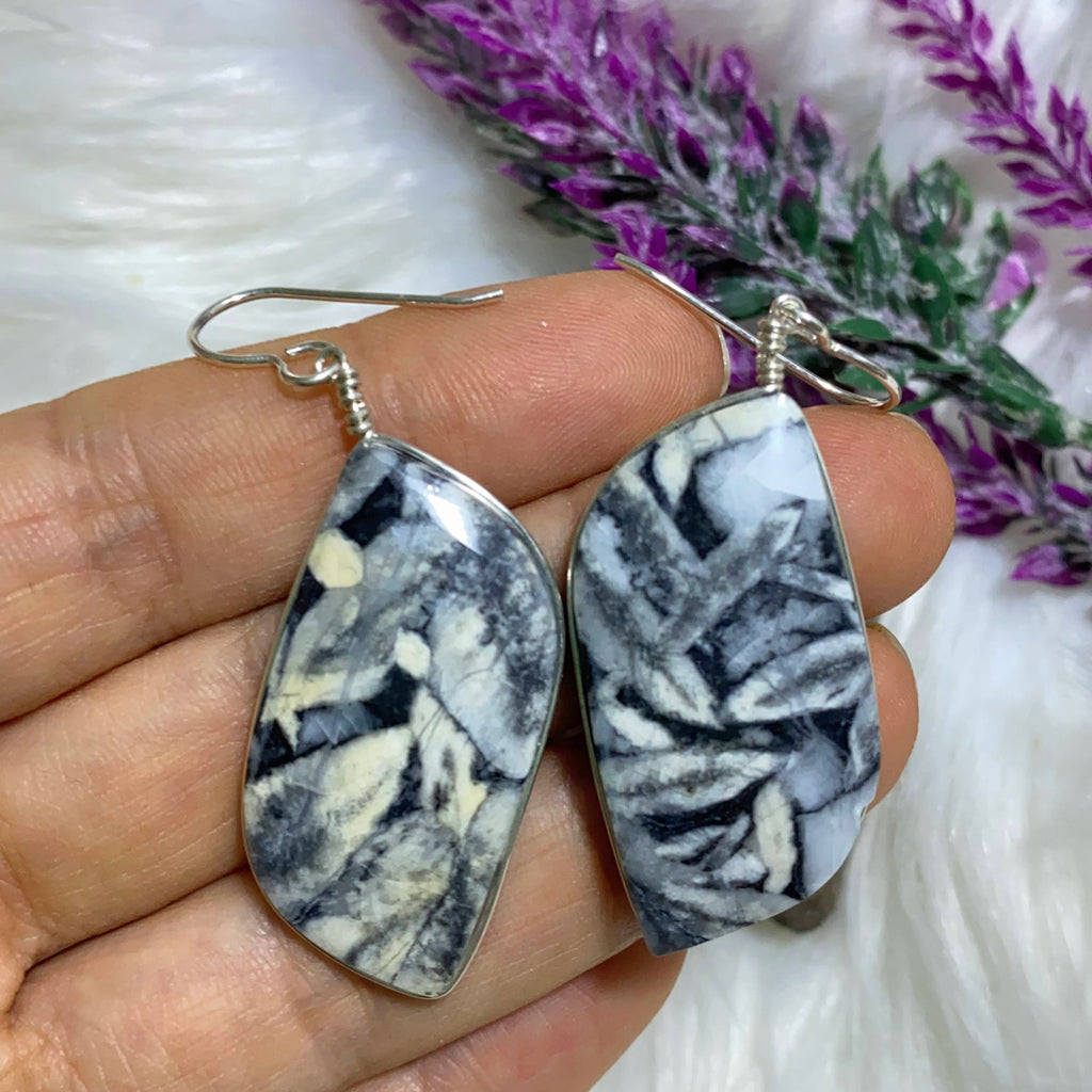 Picturesque Canadian Pinolite Sterling Silver Earrings (Partially Polished) *REDUCED - Earth Family Crystals