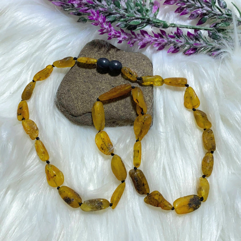 Genuine Lithuanian Baltic Amber Unpolished Healing Necklace 16"  *REDUCED - Earth Family Crystals