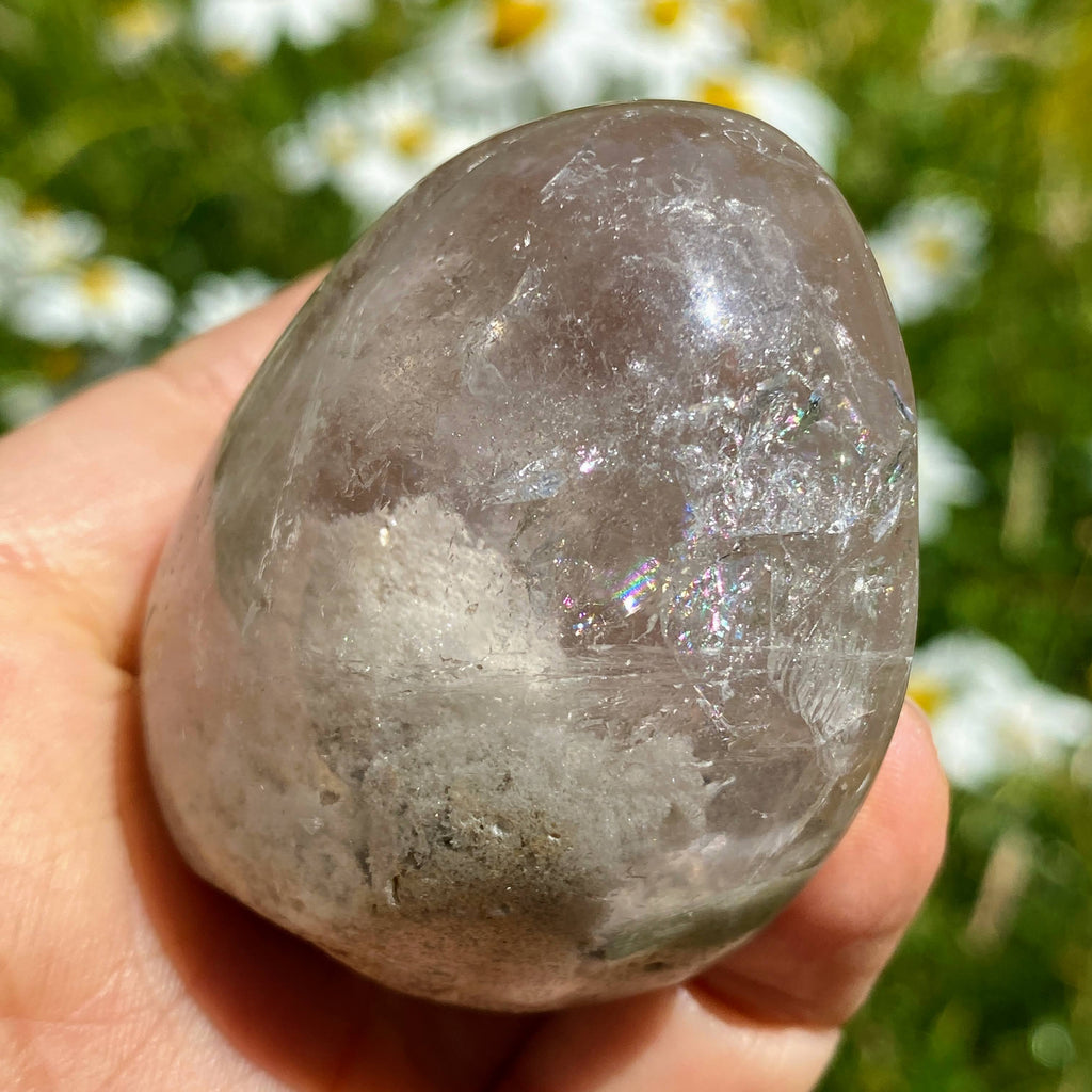 Shamanic Dream Quartz  Large Seer Stone Partially Polished From Brazil - Earth Family Crystals
