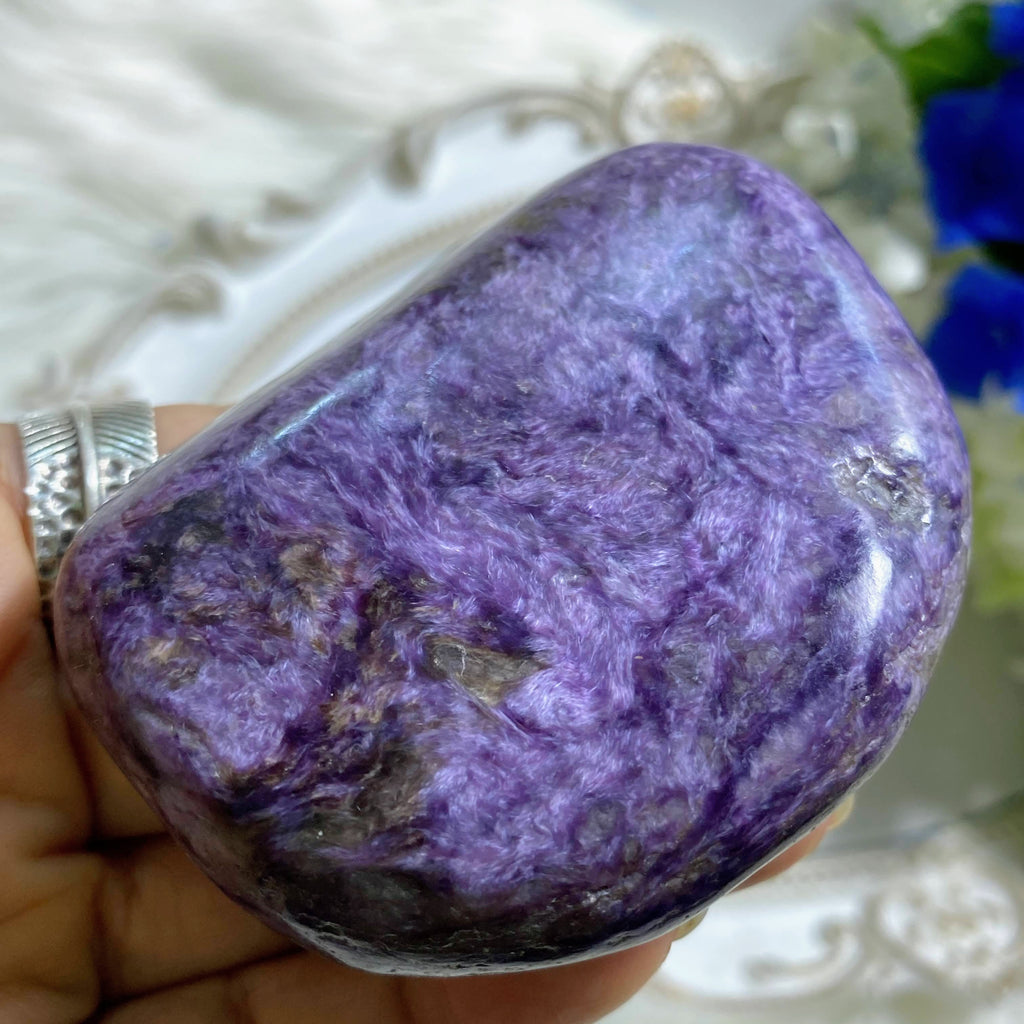 Stunning Silky Deep Grape Purple Large Charoite Free Form Specimen #1 - Earth Family Crystals