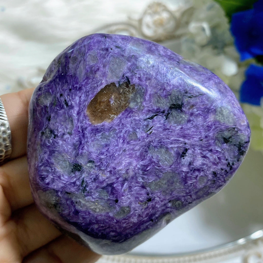 Divine Silky Deep Grape Purple Chunky Charoite Free Form Specimen #1 - Earth Family Crystals
