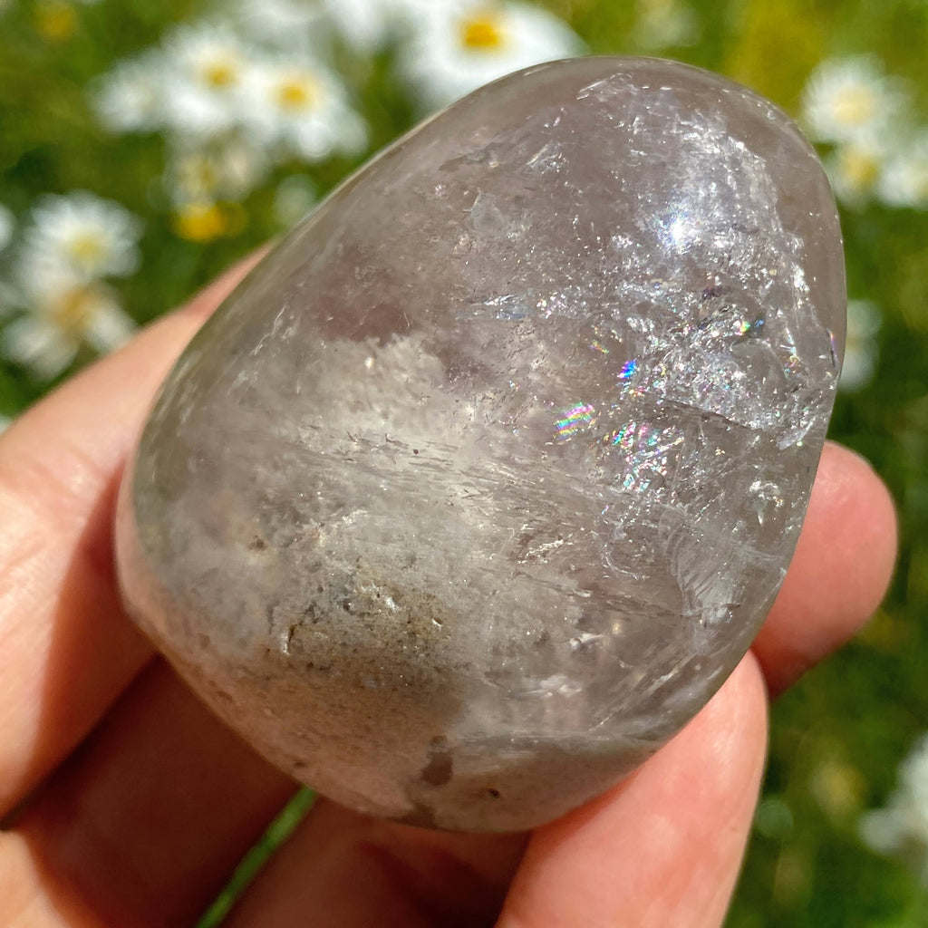 Shamanic Dream Quartz  Large Seer Stone Partially Polished From Brazil - Earth Family Crystals