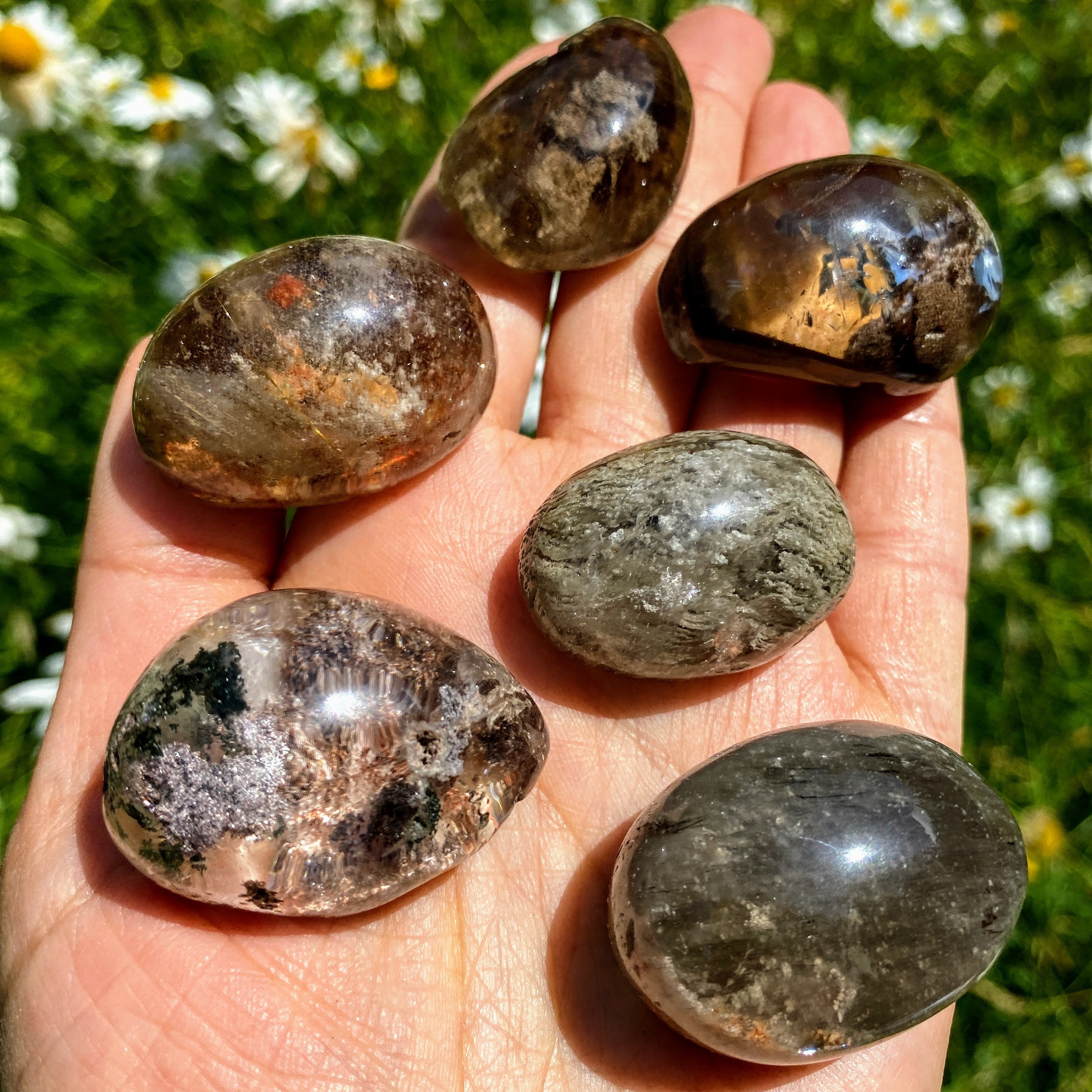 One Small Shamanic Dream Quartz  Seer Stone Partially Polished From Brazil - Earth Family Crystals