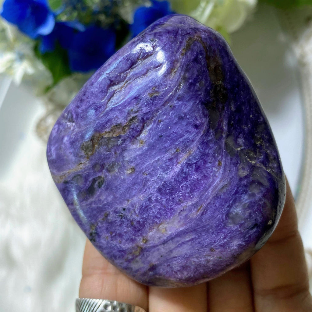 Reserved For Sandy Divine Silky Deep Grape Purple Chunky Charoite Free Form Specimen #2 - Earth Family Crystals