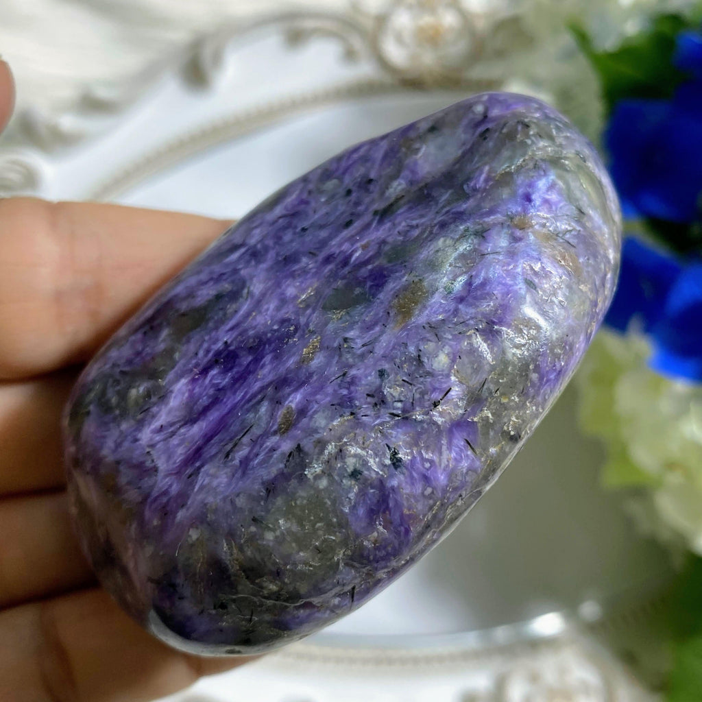 Divine Silky Deep Grape Purple Chunky Charoite Free Form Specimen #3 - Earth Family Crystals
