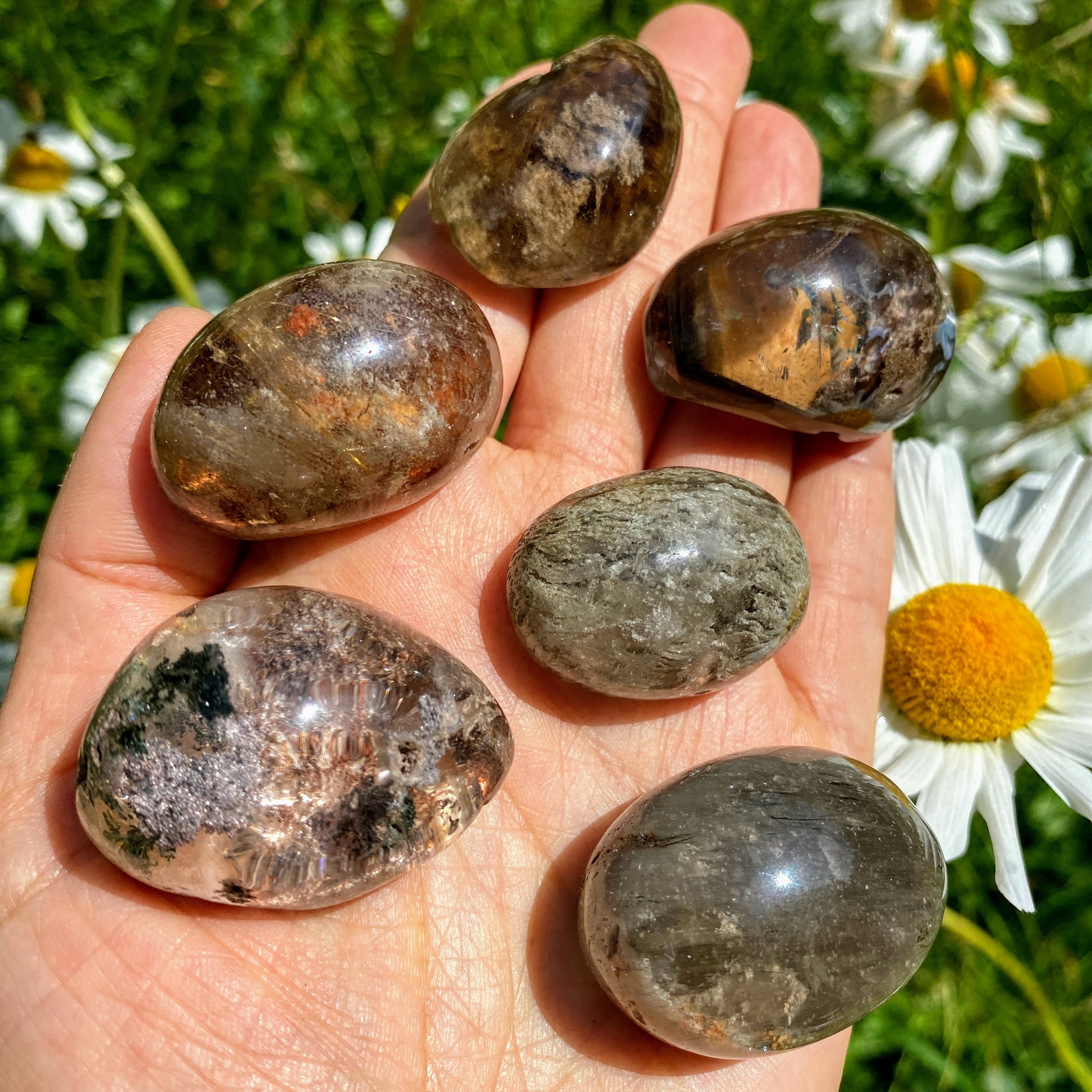 One Small Shamanic Dream Quartz  Seer Stone Partially Polished From Brazil - Earth Family Crystals