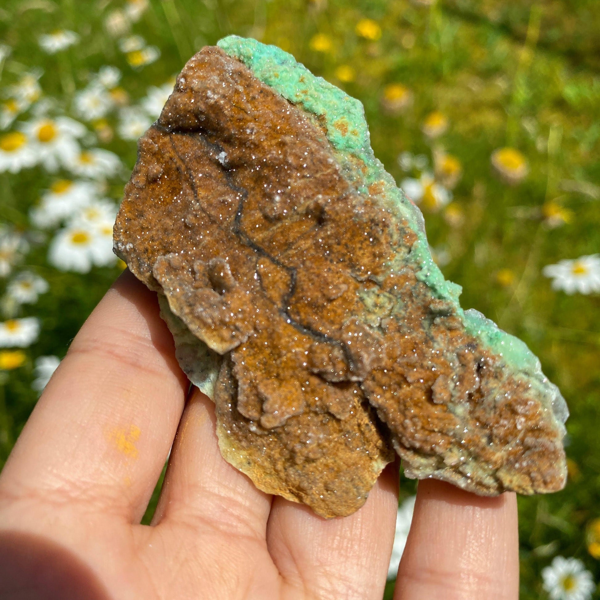 NEW RARE FIND! Sparkling Pink & Green Chalcedony Natural Specimen #8 - Earth Family Crystals