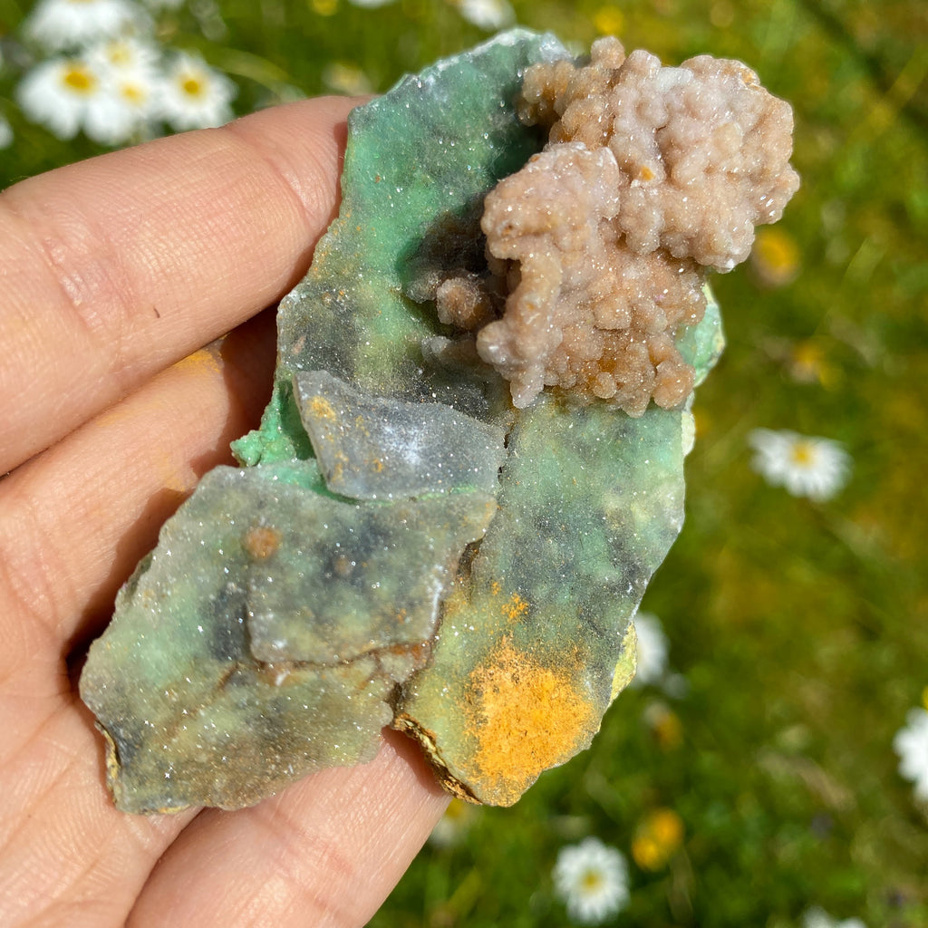 NEW RARE FIND! Sparkling Pink & Green Chalcedony Natural Specimen #8 - Earth Family Crystals