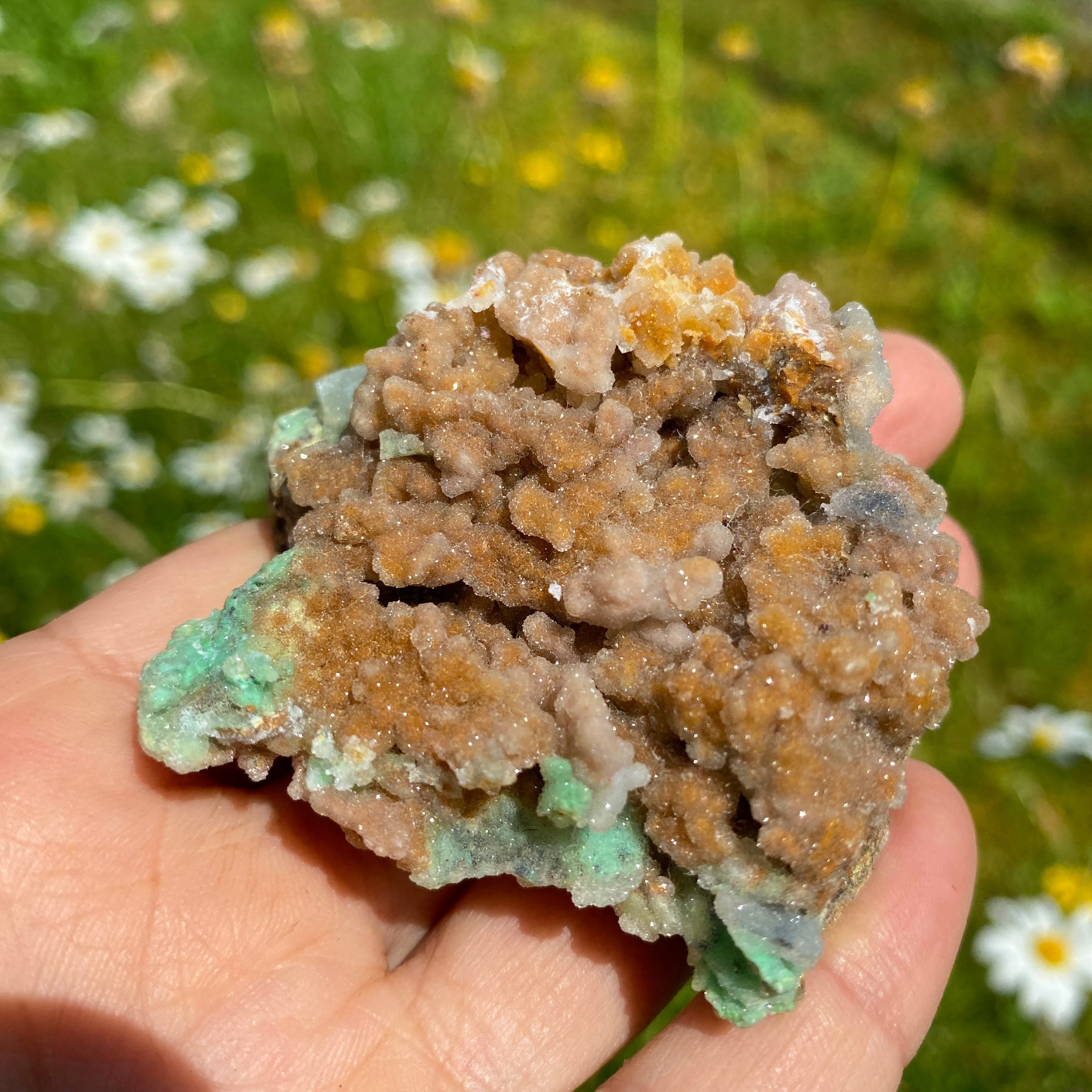 NEW RARE FIND! Sparkling Pink & Green Chalcedony Natural Specimen #7 - Earth Family Crystals