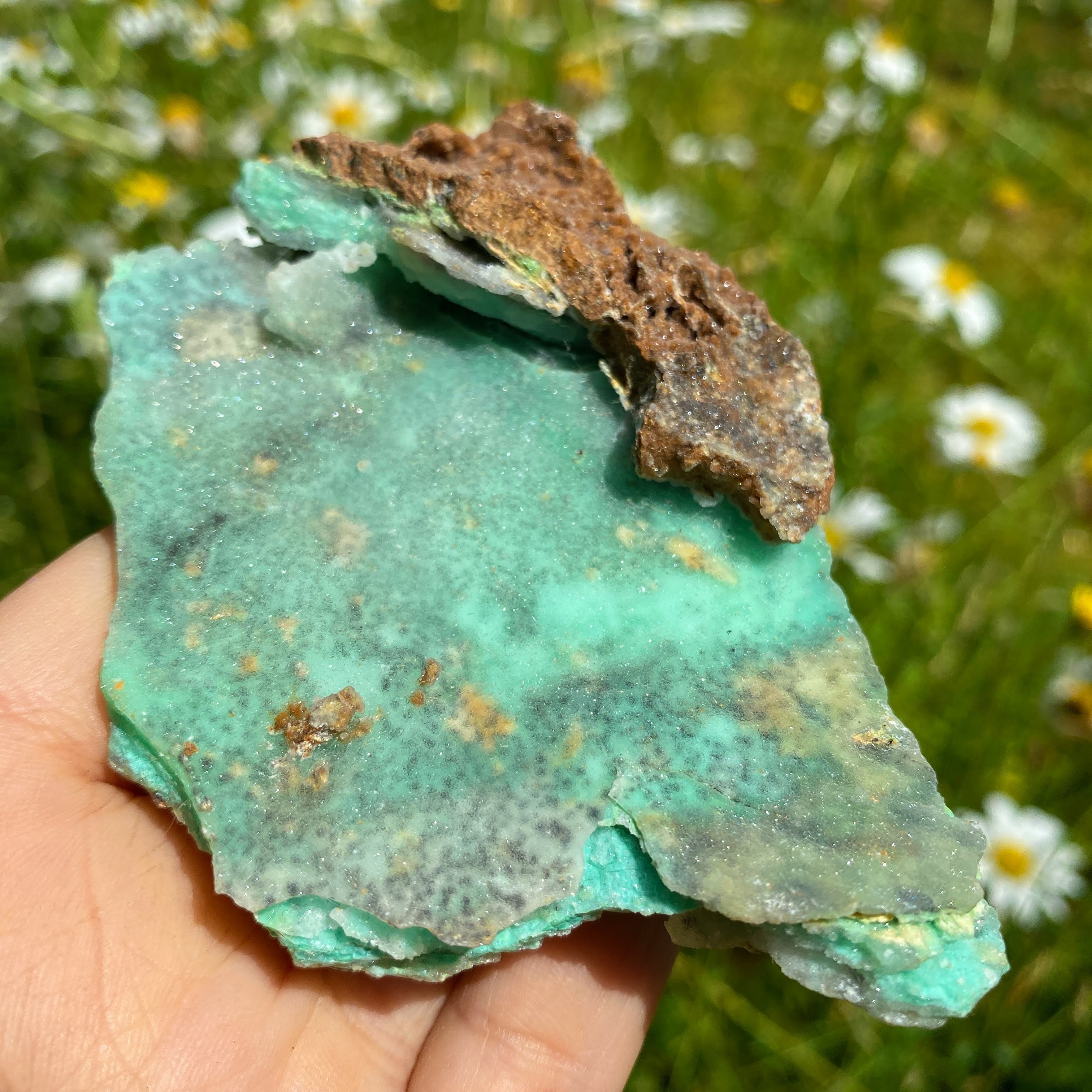 NEW RARE FIND! Sparkling Pink & Green Chalcedony Natural Specimen #6 - Earth Family Crystals