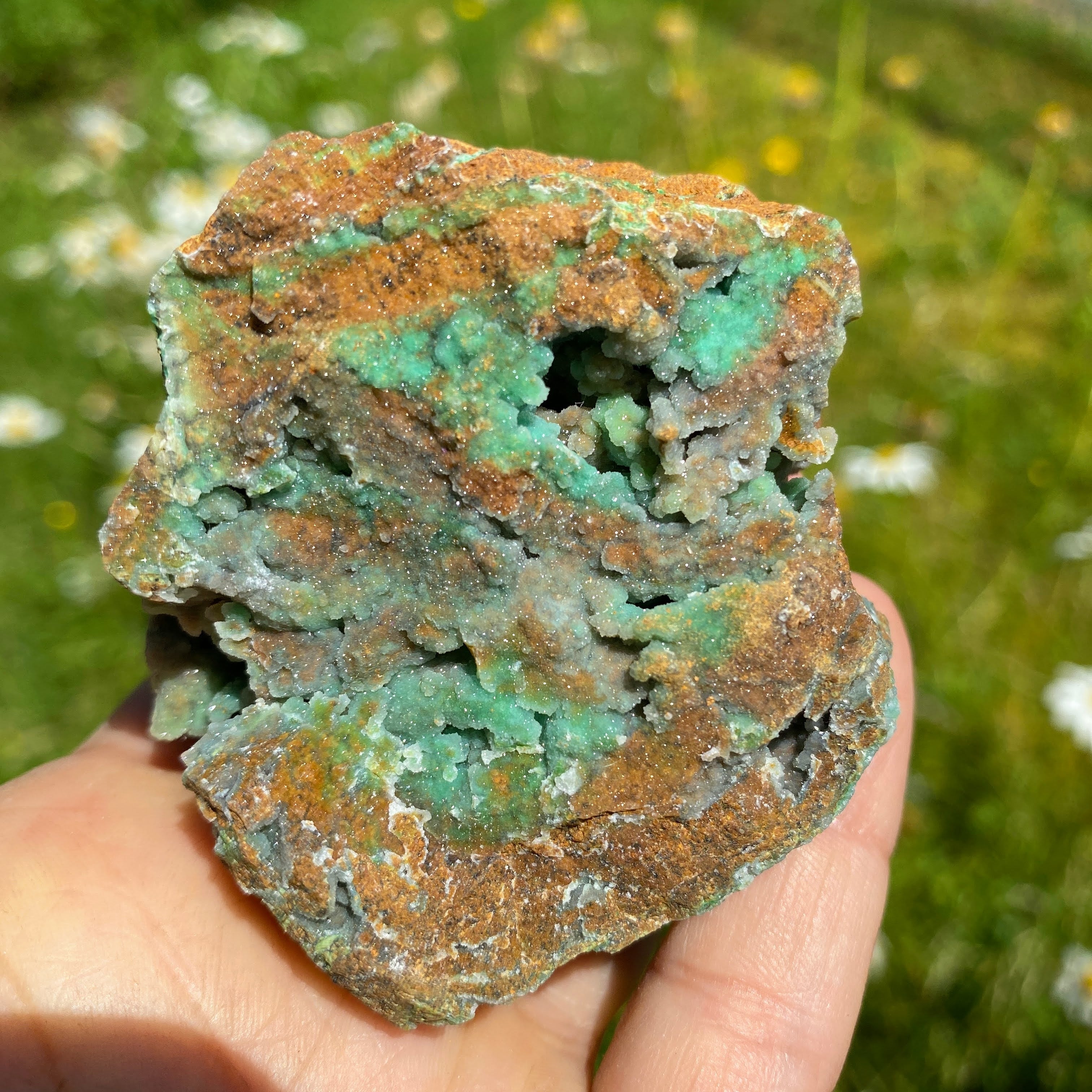 NEW RARE FIND! Large Sparkling Pink & Green Chalcedony Natural Specimen #5 - Earth Family Crystals