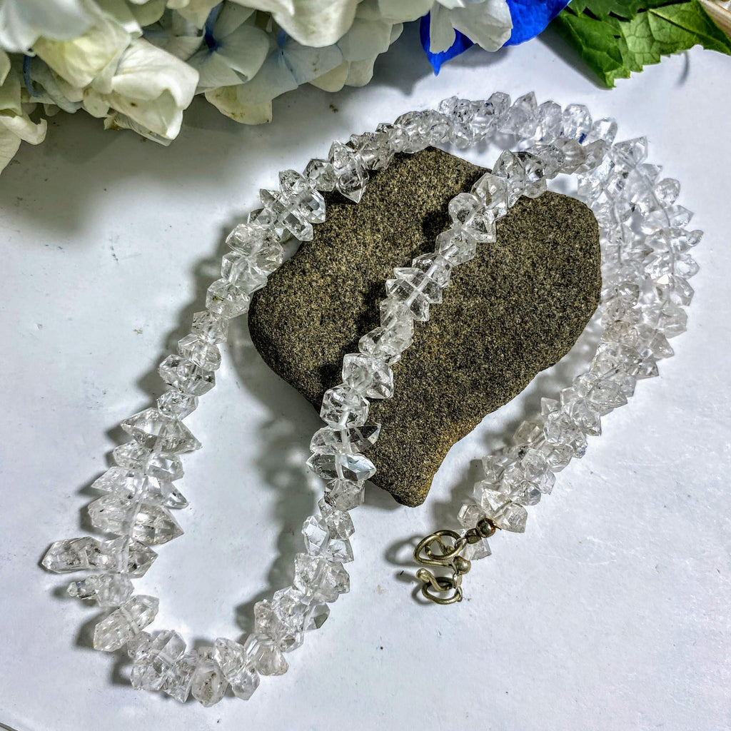 One Gorgeous Natural Herkimer Diamond Statement Necklace (16" Length) - Earth Family Crystals