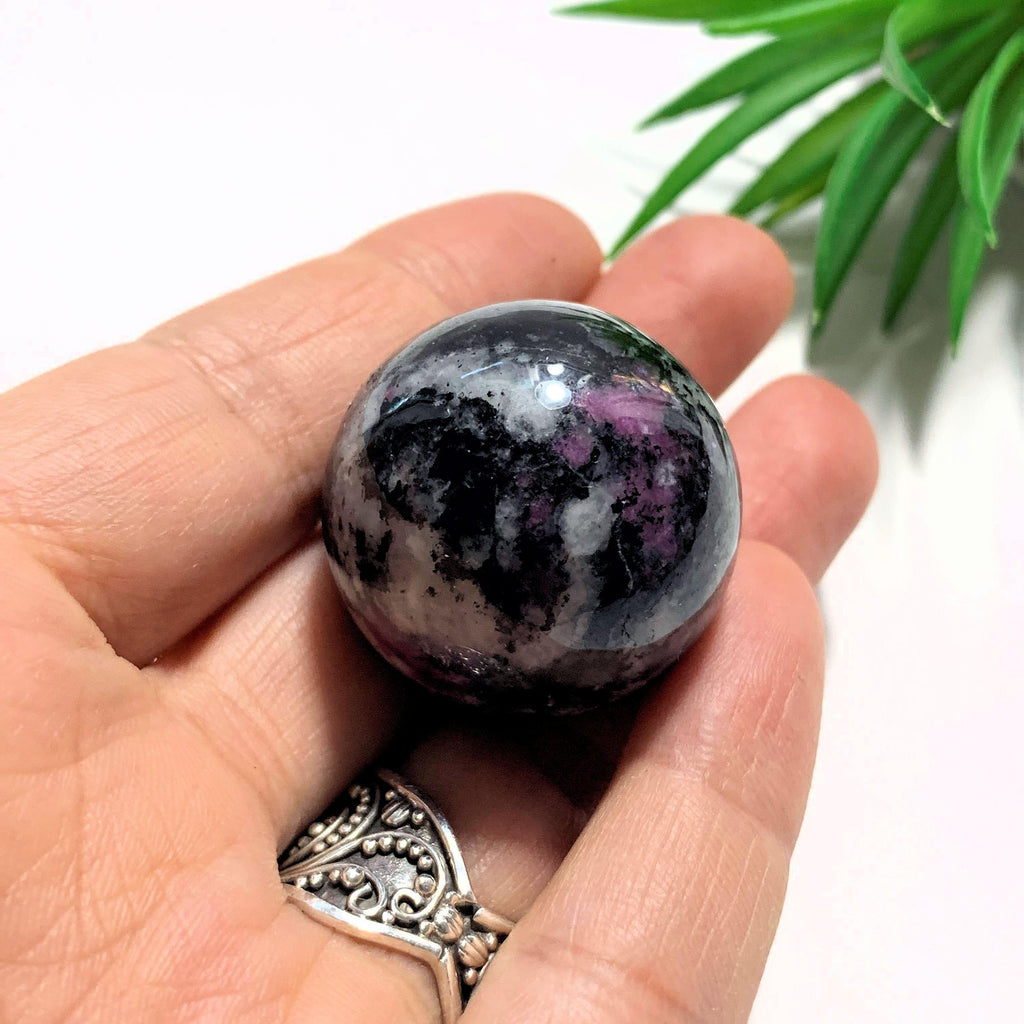 Stunning Rare Eudialyte Sphere Carving From Russia #1 - Earth Family Crystals