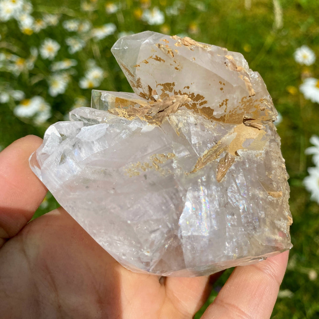 Rare Find! Old collection Chunky Natural Calcite Crystal with Aragonite inclusions from Dalnegorsk, Russia - Earth Family Crystals