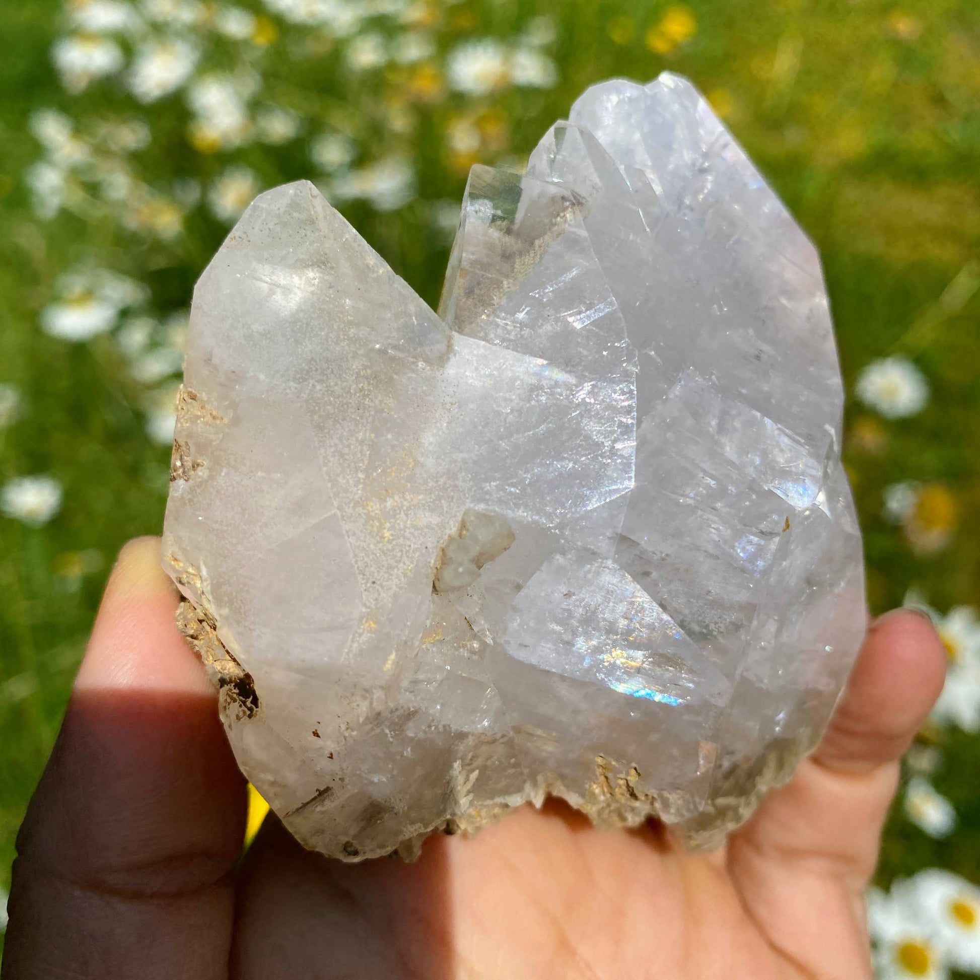 Rare Find! Old collection Chunky Natural Calcite Crystal with Aragonite inclusions from Dalnegorsk, Russia - Earth Family Crystals