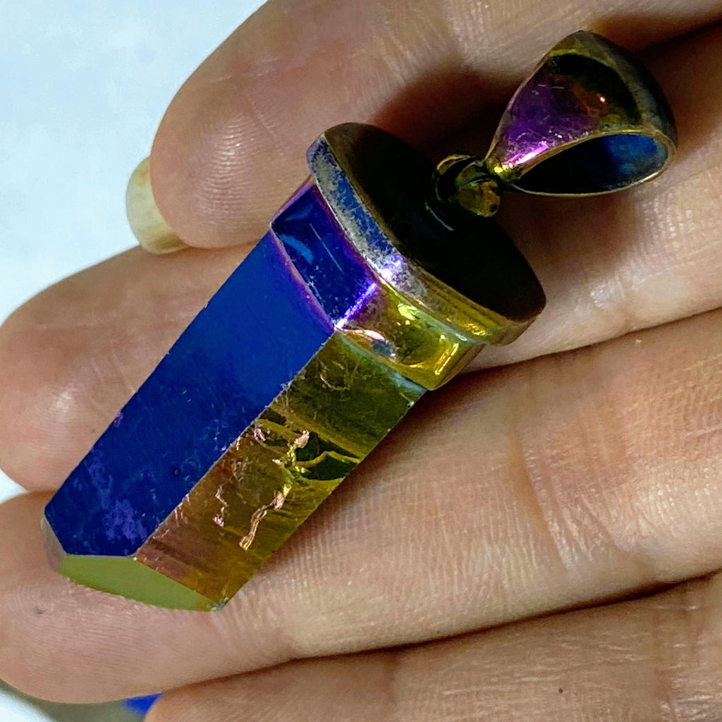Incredible Rainbows Titanium Quartz Pendant In Sterling Silver (Includes Silver Chain) *REDUCED - Earth Family Crystals
