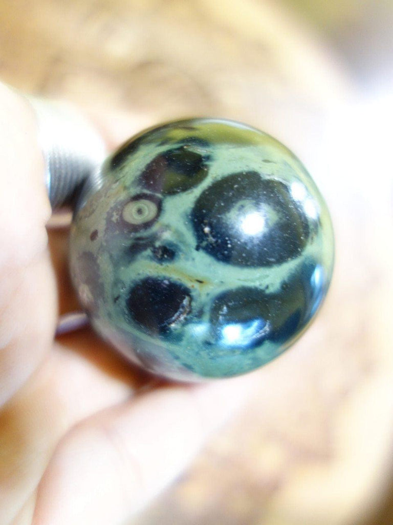Deep Forest Greens Kambaba Jasper Polished Sphere - Earth Family Crystals