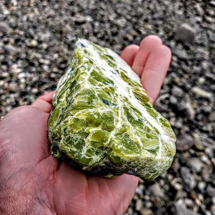 Chunky & Raw Smooth Green Serpentine Specimen From Washington, USA - Earth Family Crystals