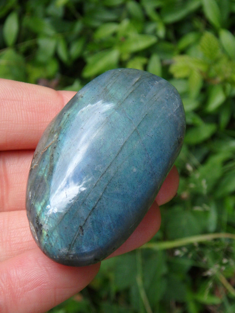 Sea Foam Green & Blue Flashes Labradorite Carving 1 - Earth Family Crystals