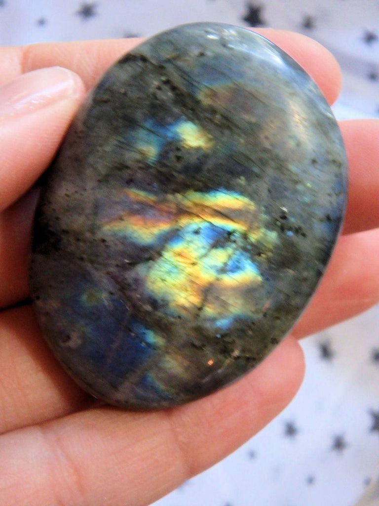 Blue Labradorite Polished Palm Stone 4 - Earth Family Crystals