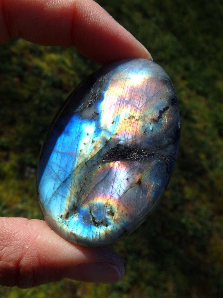 Rainbow Of Flashes Labradorite Palm Stone 1 - Earth Family Crystals
