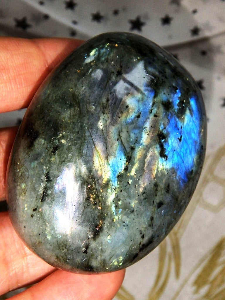 Pretty Flashy Patterns Blue Labradorite Specimen - Earth Family Crystals